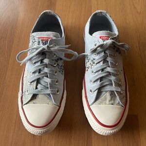 Converse 547227F women’s feathers & arrows blue patchwork quilt 6.5